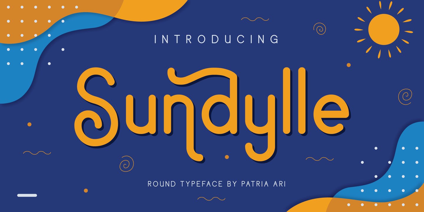 Пример шрифта Sundylle Outline